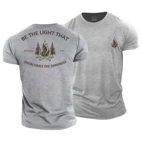 Men's Be The Light that Overcomes The Darkness Cotton T-Shirt